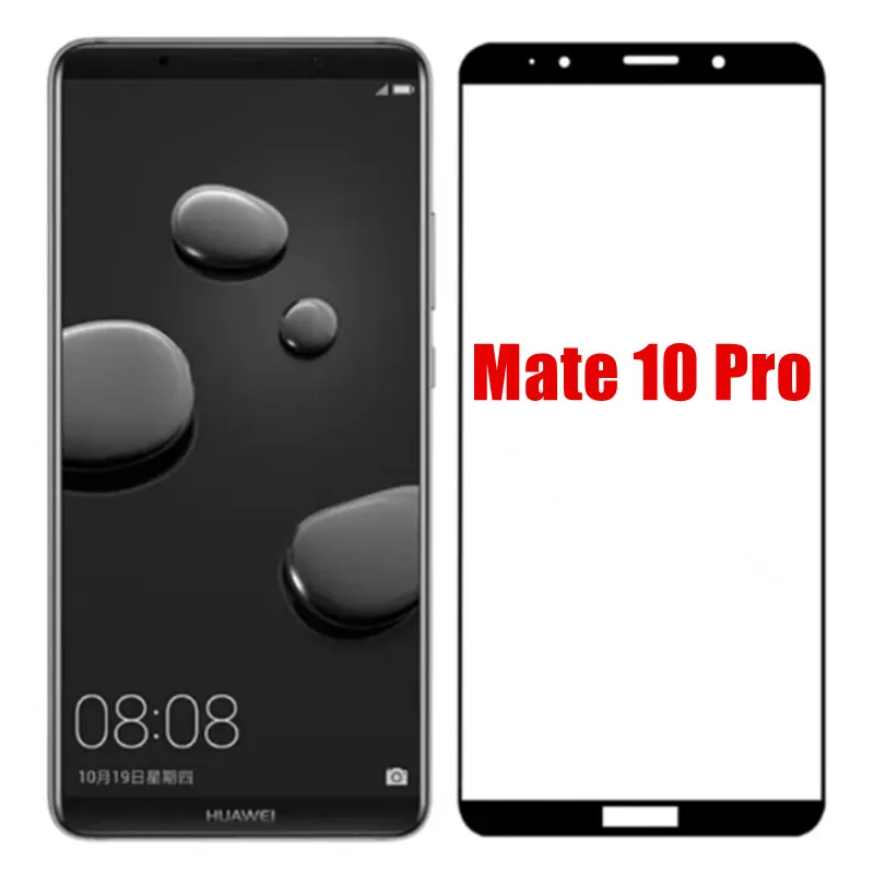 

2pcs 9D Tempered Glass For Huawei mate 10 pro 10Pro Phone Screen Protector on Huawey Mate10 pro Full Cover Protective Glass