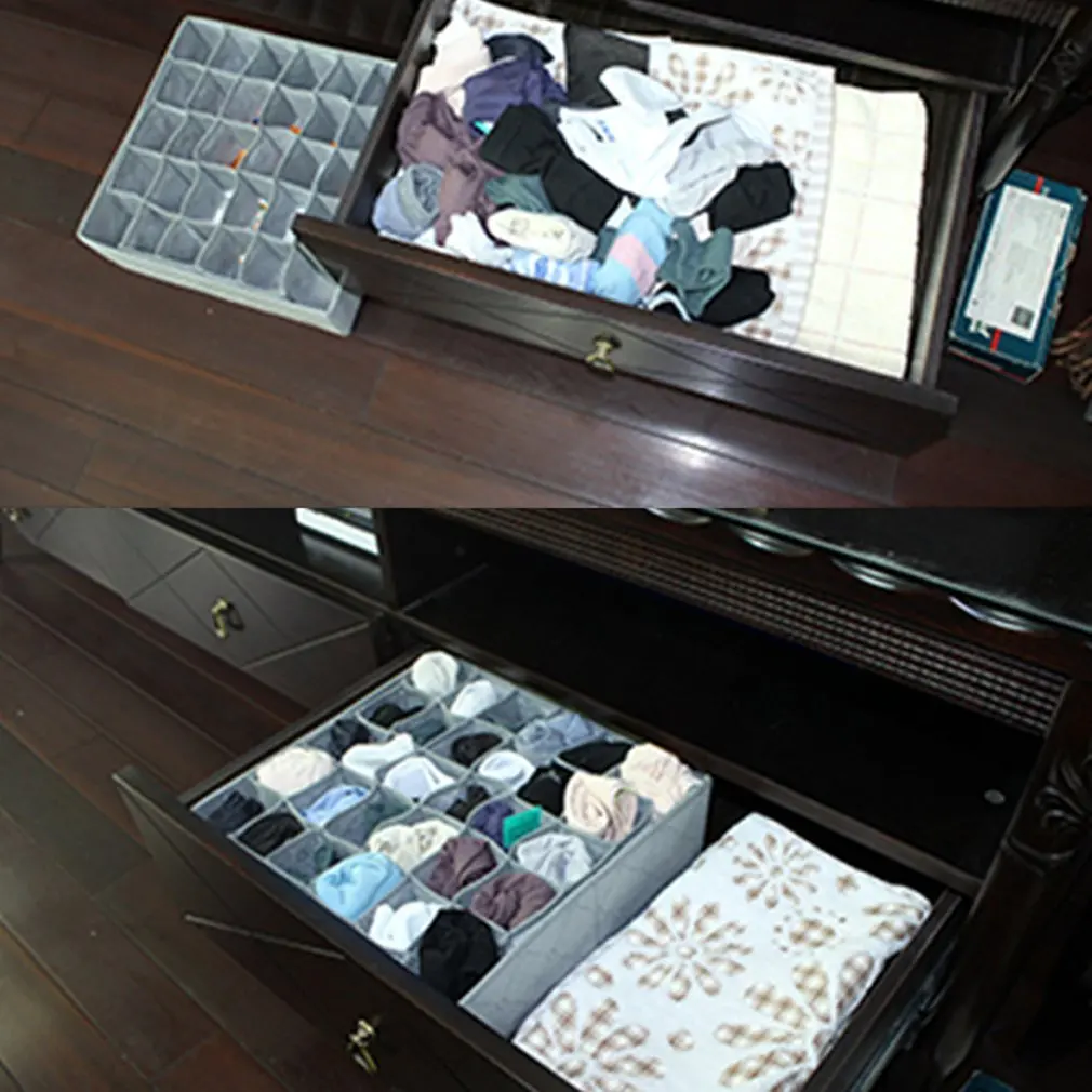 

Bamboo Charcoal Non-Woven Underwear Storage Box, Foldable And Removable Underwear Storage Boxs, Drawer Socks Underwear Organizer