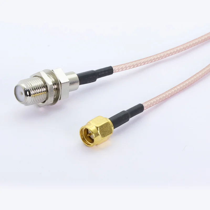 100 шт./лот F гнездо на SMA разъем кабель RG316 Pigtail адаптер удлинитель RF коаксиальный 15