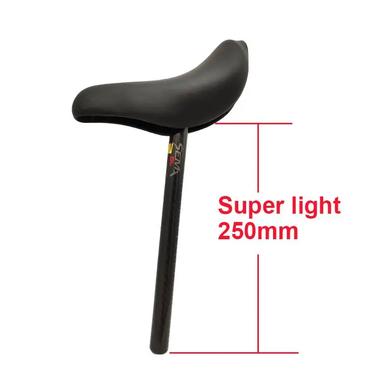 Super light 250mm Велосипедный Подседельный штырь и седло 22,2 мм SEMA супер светильник 170 г балансировочный велосипед/стридеры/нажимной велосипед/BMX седло черный/красный высокое качество Лидер продаж - Цвет: Super light 250mm