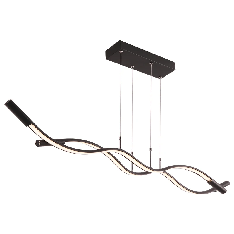 

Wave shape modern led chandelier for dining kitchen room shop home decoration 110-240V pendant chandelier free shipping