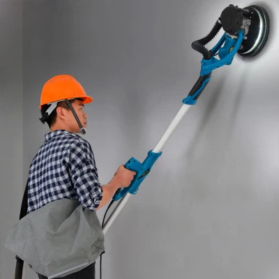 

Dustless electric wall putty polisher machine with light handheld 220V for home decoration