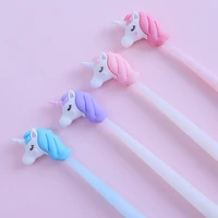 24pcsbulk funny cute back to school elegant pens gel silica unicorn kawaii blue ink ballpoint girl stationery kawai thing gift