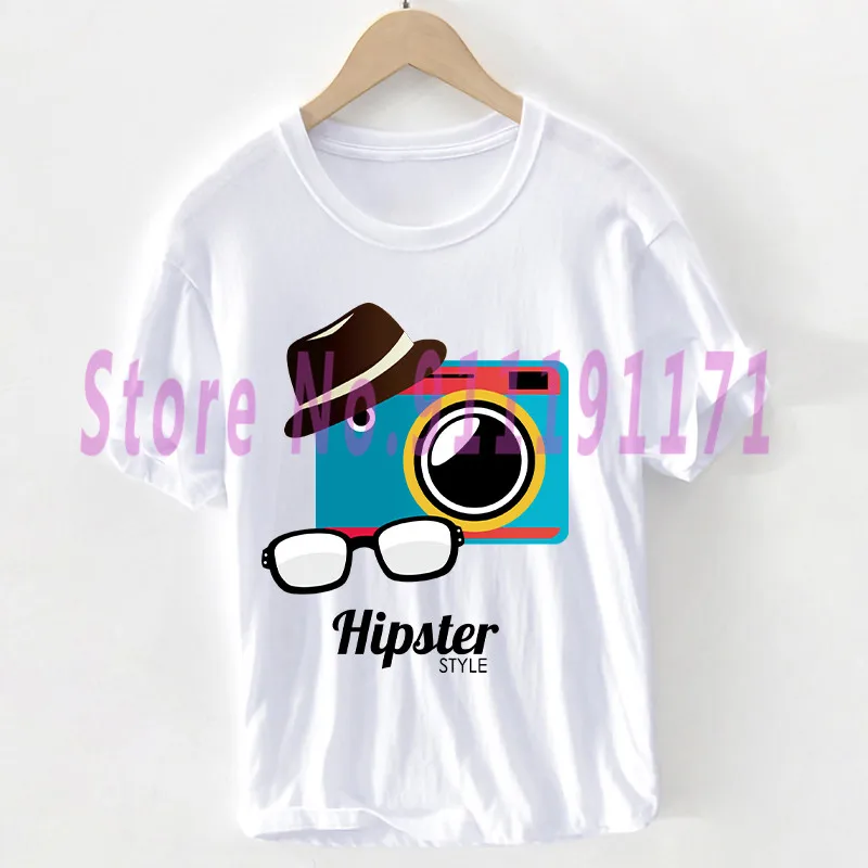 

Hipster style Vintage Camera t shirt Unisex Enjoy Cultrue T-shirt Love Graphics Tops 100% Cotton clothes female/Man Pluse Size