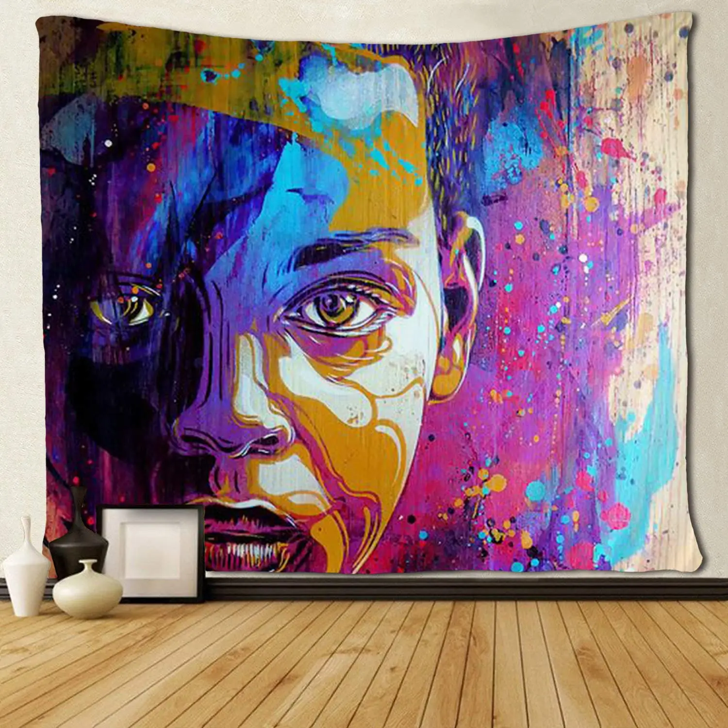 Африканские американские мужчины афро Черные Мужчины акварельные лицо ковер на