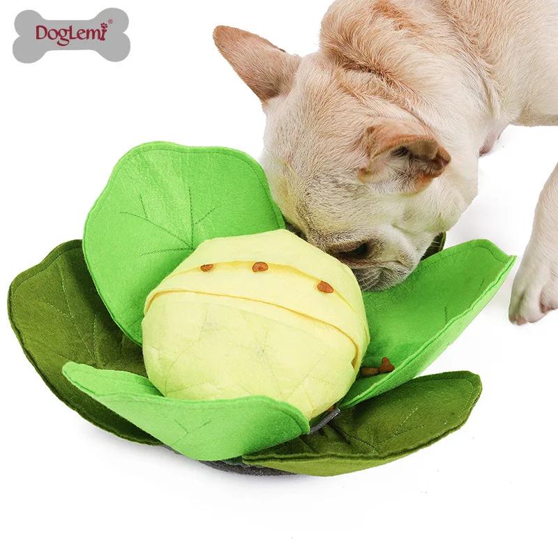 

Cabbage Sniffing Dog Training Toys IQ Dog Training Playing Sniffing Pet Supplies Puzzle Slow Food Dog Bowl