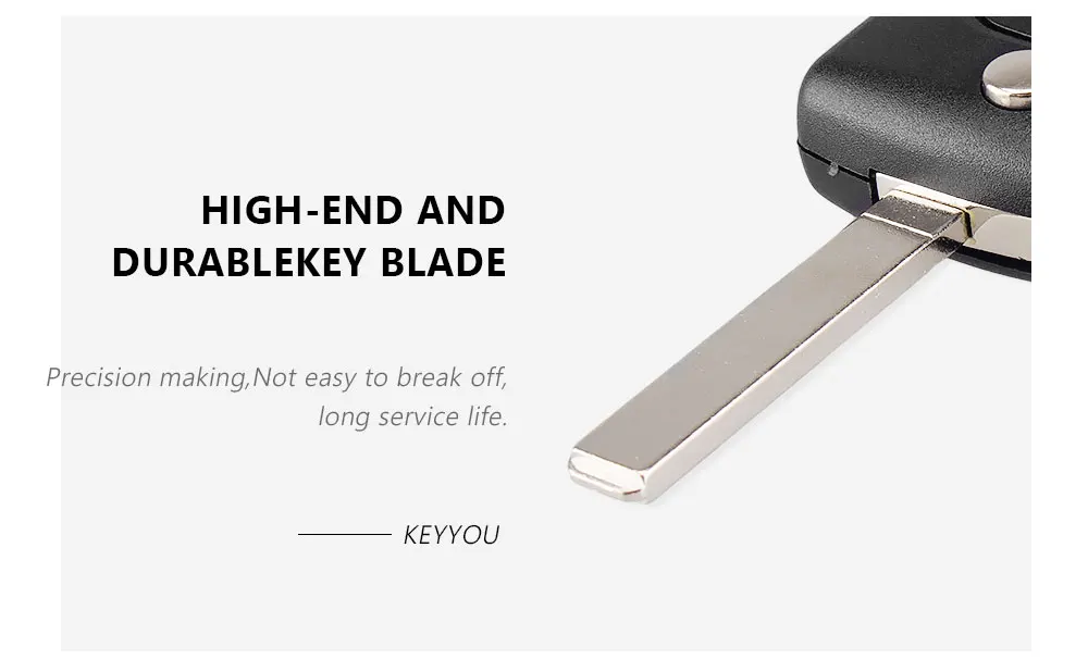 KEYYOU Флип складной 2/3 кнопки дистанционного ключа автомобиля чехол оболочка для PEUGEOT 206 307 308 207 407 408 для Citroen C2 C3 C4 C5 C6 C8