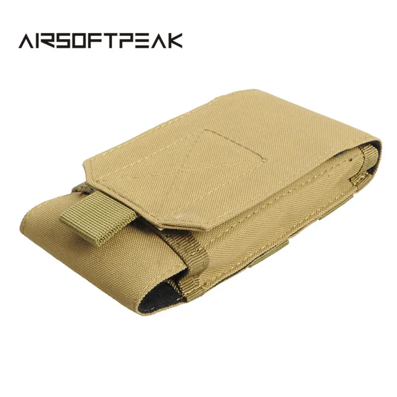 AIRSOFTPEAK 600D тактические Спортивные сумки Molle 5,5 дюймов поясные сумки для охоты и пеших прогулок EDC сумка для мобильного телефона сумка для аксессуаров