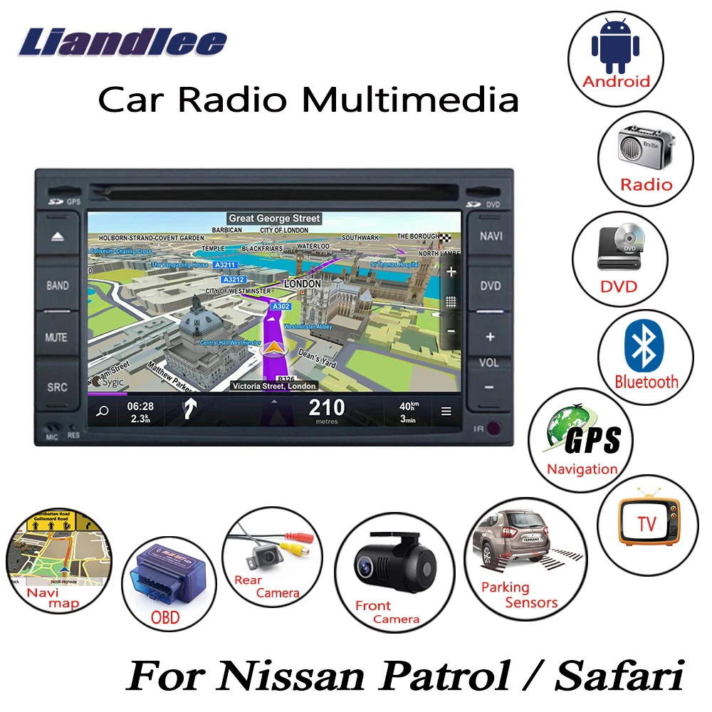 Liandlee для Nissan патруль/сафари 2001 ~ 2010 Android автомобильное радио CD DVD плеер GPS навигация