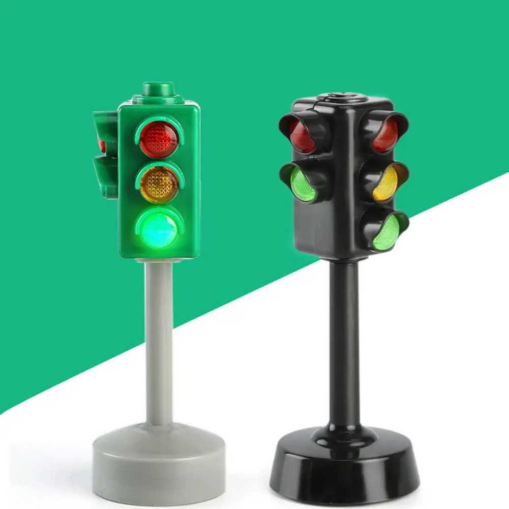 

Mini Traffic Signs Road Light Block with Sound LED Children Safety Education Kids Puzzle Traffic Light Toys Boys Girls Gifts