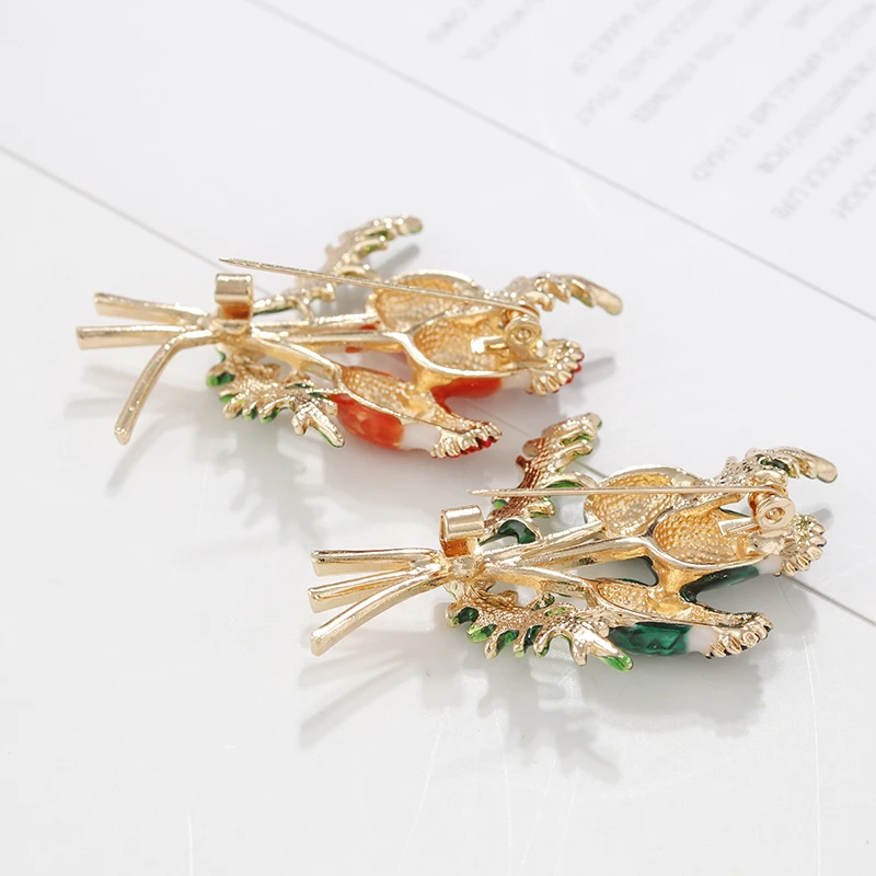 Женская эмалированная брошь ALLYES в виде цветка из красной сосны значок на платье