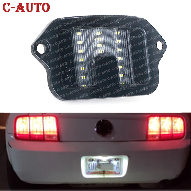 Rear Car LED License Plate Parking Lights For Ford Mustang 2005 2006 2007 2008 2009 Placement On Rear 12V 6000K Auto Parts