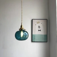 modern creative glass pendant lamp bar bedside bedroom dining room decoration pendant lights indoor led e27 combination lighting