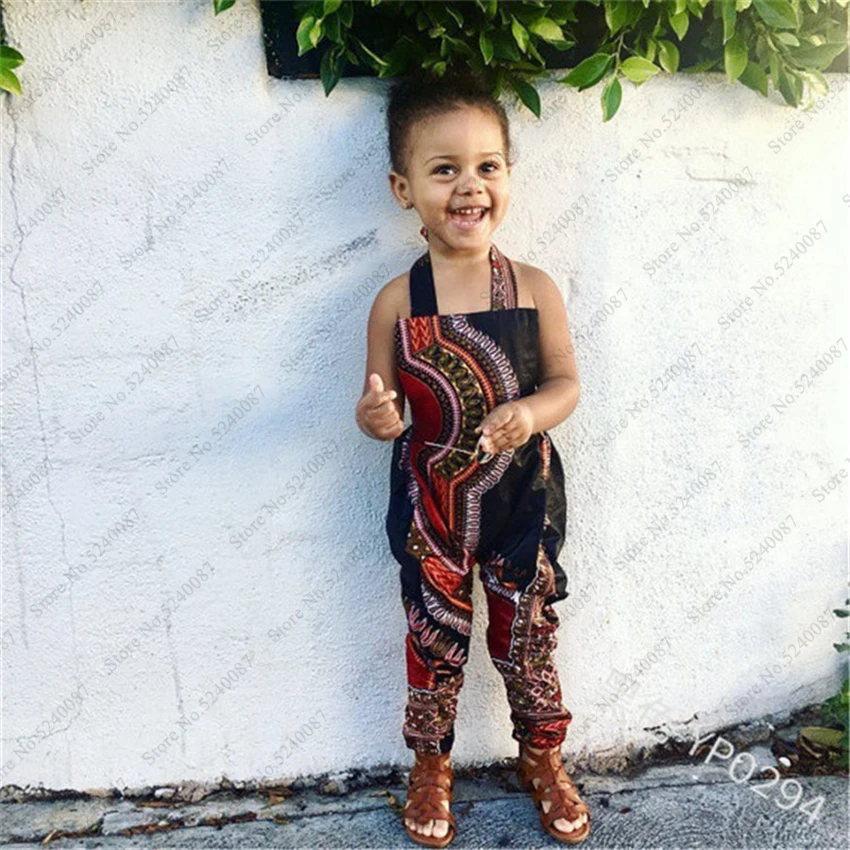 Летнее Модное детское Африканское платье Дашики Детский боди базин богатый