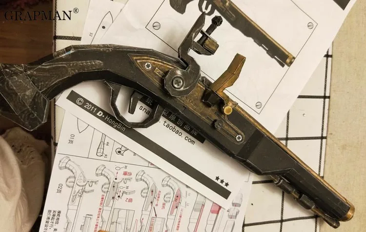 1:1 Пираты Карибского моря Flintlock 3D бумажная модель оружия Пазлы игрушка ручной