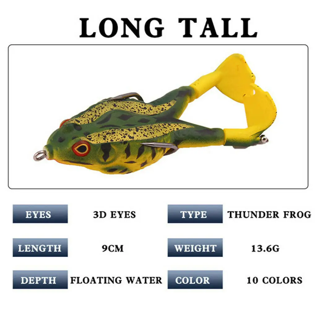 

1pc Silicone Artificial Frog Lure Fishing Lure Double Propeller Frog Soft Bait Crank Wobbler Jig Trolling Soft Lure Fishing Gear