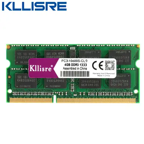 Оперативная память для ноутбука Kllisre DDR3 4 ГБ 8 ГБ 1333 1600 1,5 в, память для ноутбука sodimm