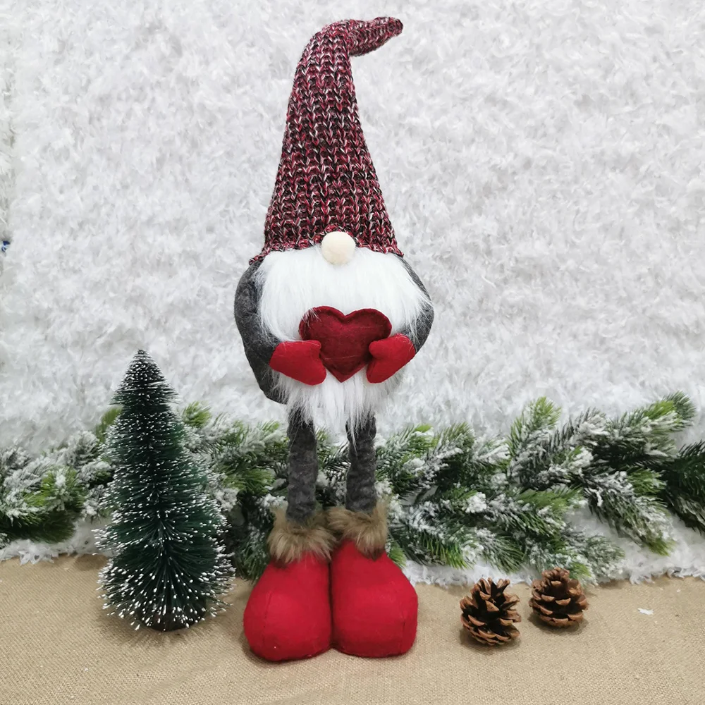 

Christmas Knitted Decoration Faceless Doll Forest Elder Ornaments New Year's Decorations Garden Decorations Navidad