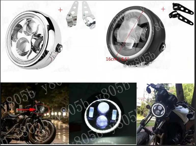 Светодиодная фара 6 5 дюйма + крепление для Honda Shadow Spirit Saber Aero ACE Steed VLX 400 600 1100 DLX VTX1300