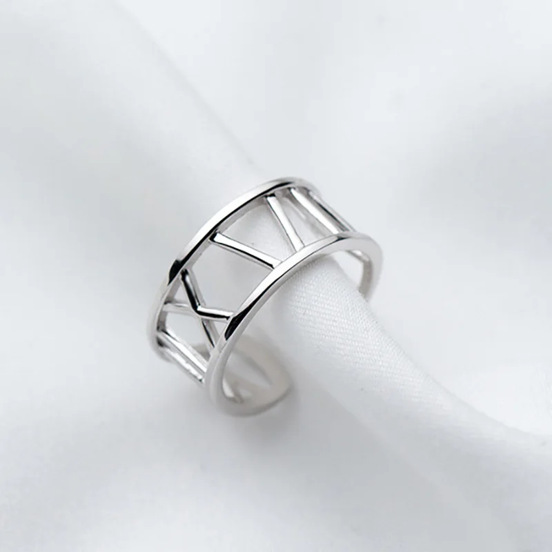 Женское кольцо с римскими цифрами Trustdavis регулируемое из 100% стерлингового