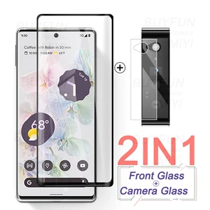 2 in 1 9d curved screen protectors tempered glass for googe pixel6 google pixel 6 pro 6pro 5g 2021 6 71 camera lens film cover free global shipping