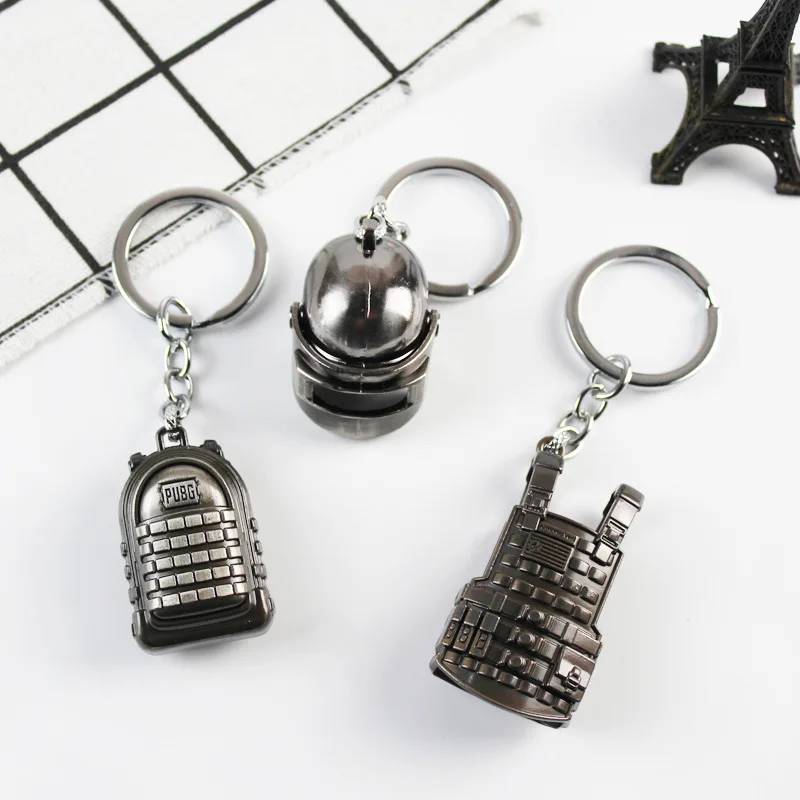 Брелок для ключей из сплава Игровая серия трехуровневый рюкзак черного и