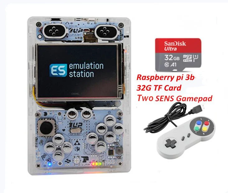 Золотой Новинка 3,5 дюймов Raspberry Pi 3B/B+ игровая консоль с четырьмя сенсами геймпад игровой коврик для видео игровой консоли плеер с более чем 10000 игр - Цвет: Золотой