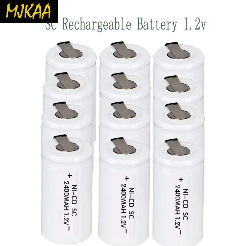 MJKAA Размер SC аккумуляторная батарея 1 2 V 2400mAH Связки с бликами | Электроника