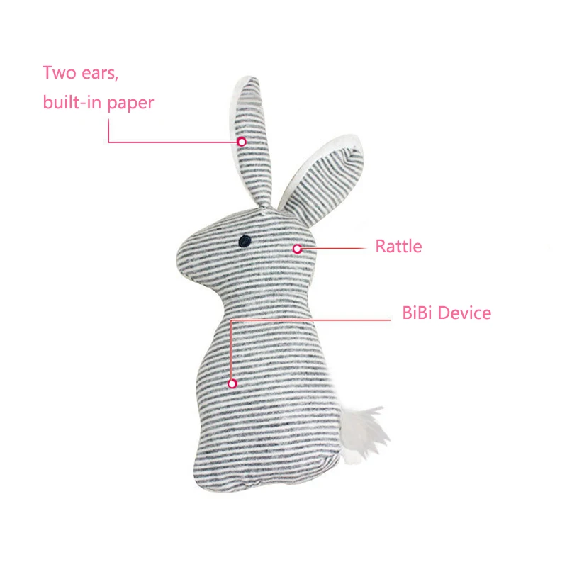 Rabbit Baby Plush Toys BB Bunny Rattle Infant Ring Bell Crib Sound Cute Animal Bebe Newborn Toy Infant Baby Rattle Toys