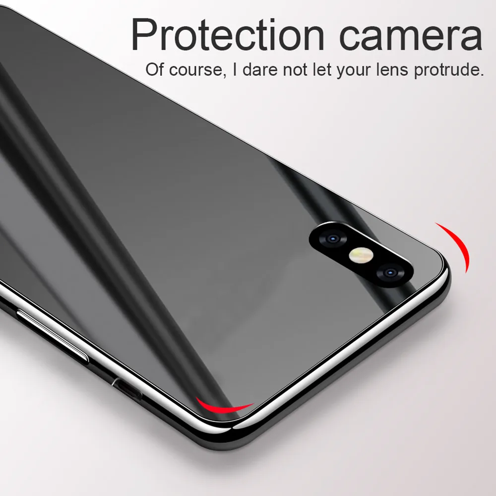Роскошный чехол из закаленного стекла для iPhone 11 Pro Max XR 7 XS MAX 8 Plus X покрытие