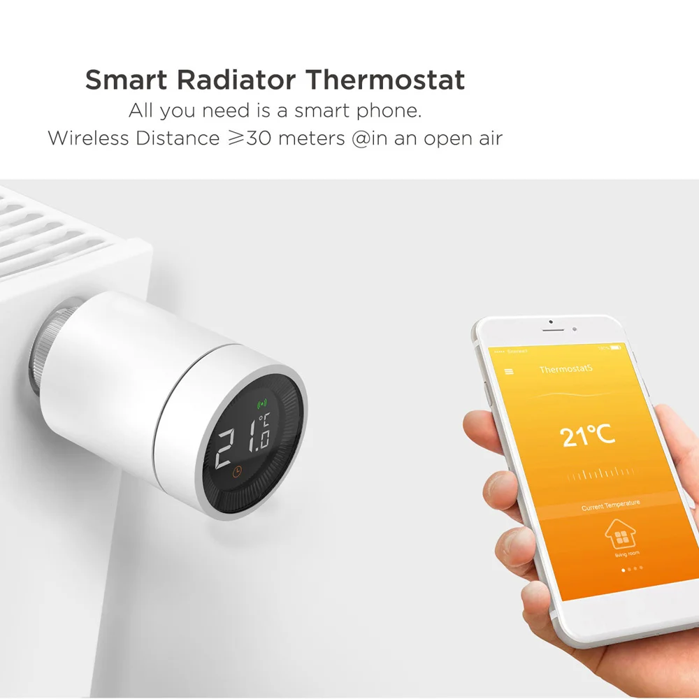 

Smart Home ZigBee TRV Thermostat Radiator Valve Actuator Programmable Temperature Controller Support Alexa Google Assistant
