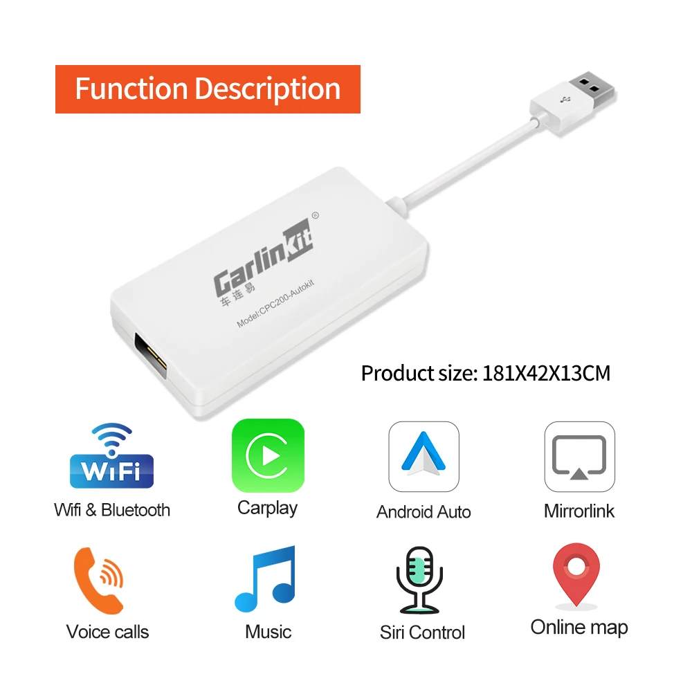 Carlinkit USB CarPlay Dongle/Android авто для Android автомобильный мультимедийный плеер iPhone телефон