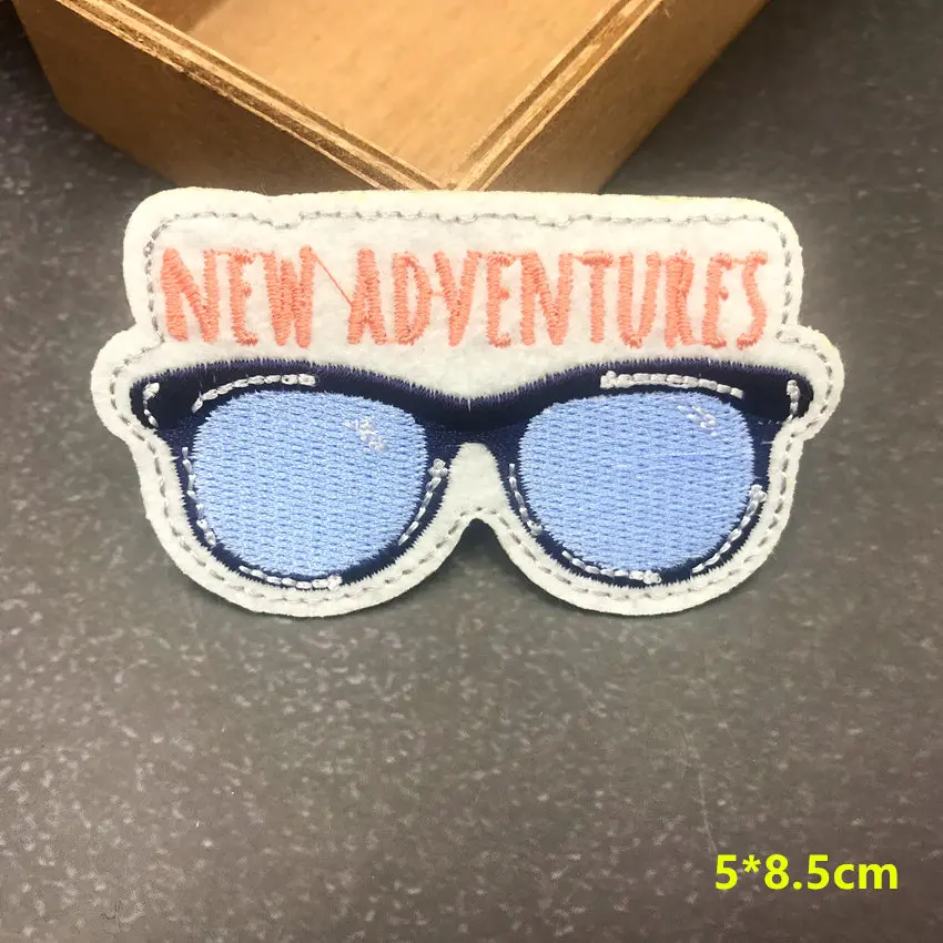 5 шт. очки аппликация патчи железные на пункт рубашка велосипедная форма крышки