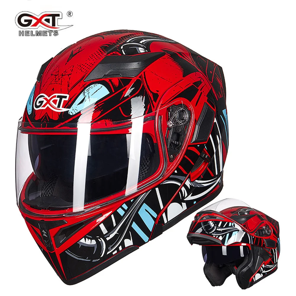 

Мотоциклетный шлем GXT, защитный, на все лицо, с двойными стеклами