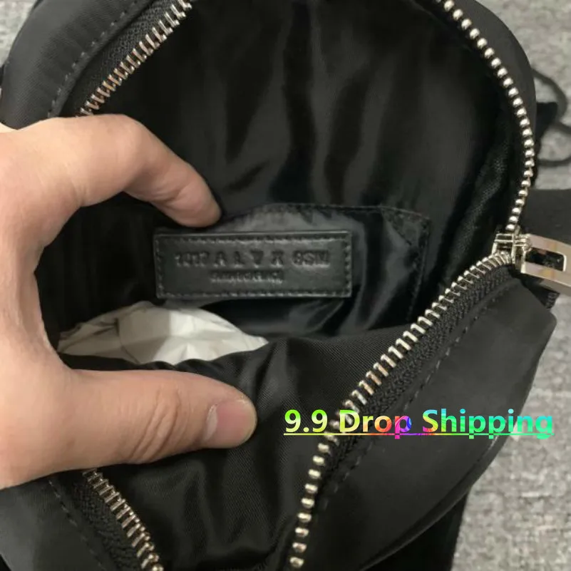 alyx backpack men women high quality nylon 1017 9sm alyx vertical bag front metal letter logo inside leather mark camera bag free global shipping
