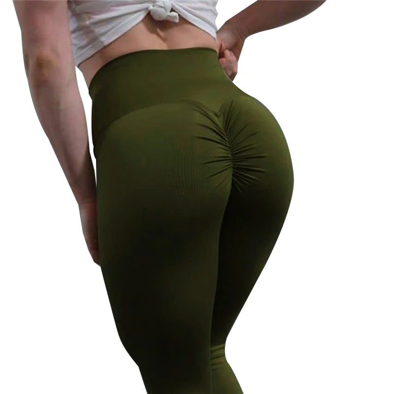 Женские леггинсы из полиэстера повседневные брюки с высокой талией и эффектом