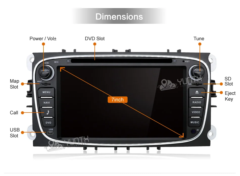 Автомагнитола 2 din Android 9,0 автомобильный dvd кассетный плеер для ford для focus 2 магнитофон gps навигация Wi-Fi руль 4G ram