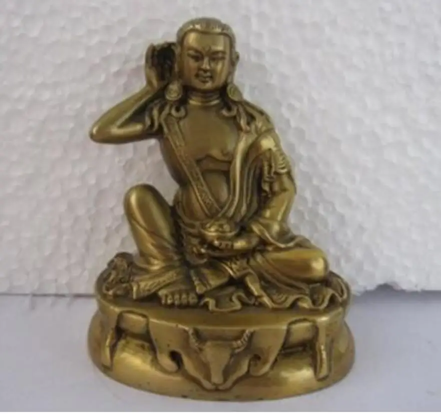 Тибетский буддизм чисто бронзовая статуя Арата миларепа Будда|Статуи и