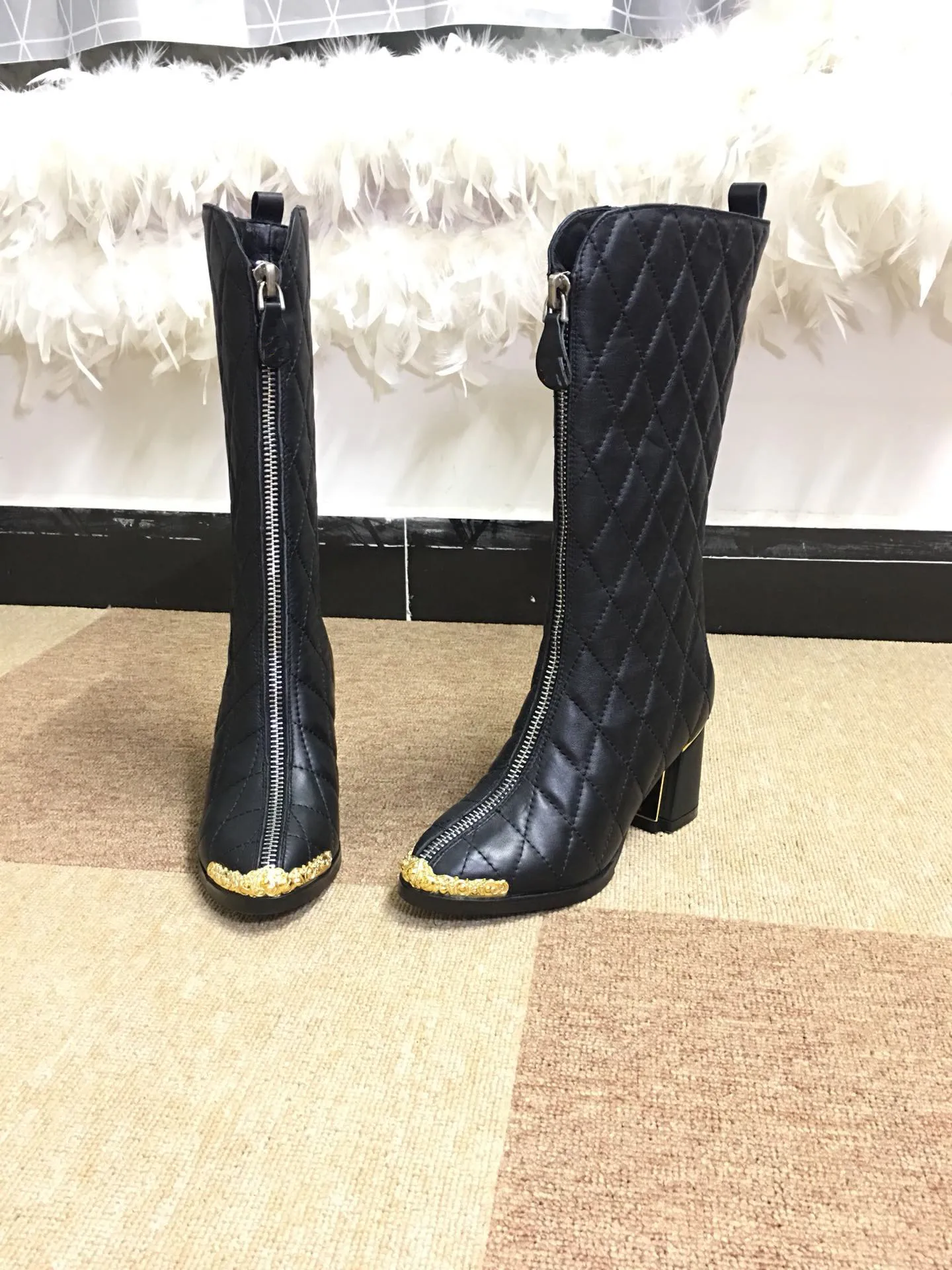 Женские высокие сапоги из листового металла женские ботинки на платформе