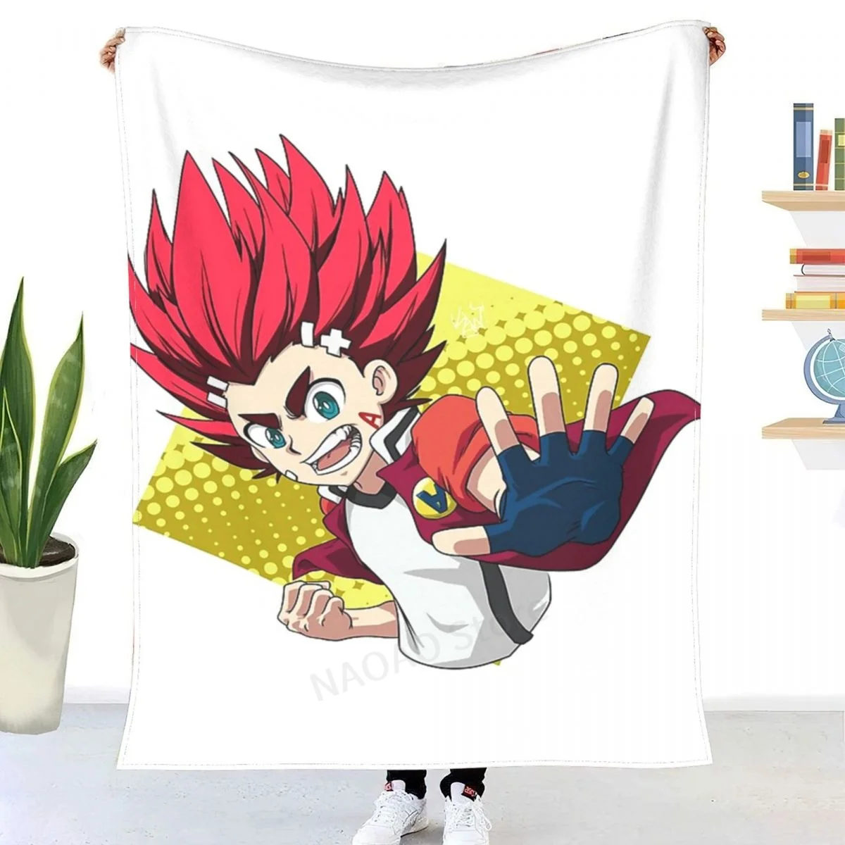 

Super Aiger Akabane From Beyblade Burst Turbo Throw Blanket Sheets on the bed blanket/ on the sofa decorative bedspreads for