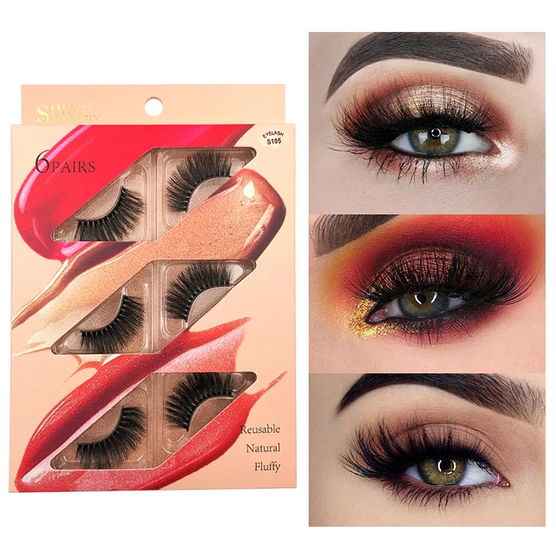

Shidhangpin 5/6 пар 3d ресниц норковые ресницы натуральные норковые ресницы накладные ресницы макияж Объемные ресницы оптом maquiagem