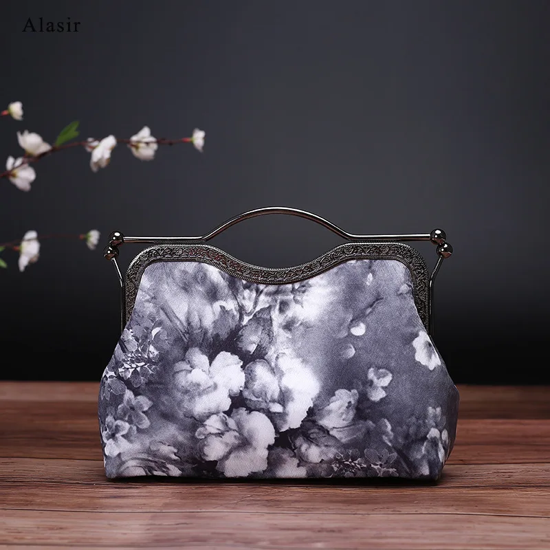 Alasir ручной работы женская сумка в китайском стиле шелковые Сумки с чернильными