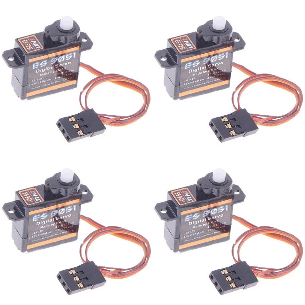 4 шт./лот EMAX ES9051 ES9251 1g/3 6g цифровой сервопривод пластиковая Шестерня 3DF3P самолет