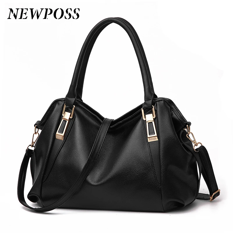 Женская сумка-тоут через плечо черная или коричневая Повседневная дизайнерская