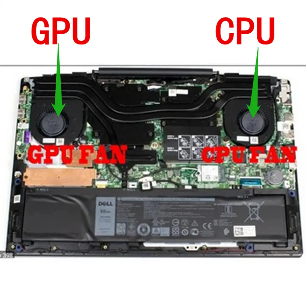 Новый вентилятор охлаждения для ноутбука ЦП графического процессора кулер ПК Dell