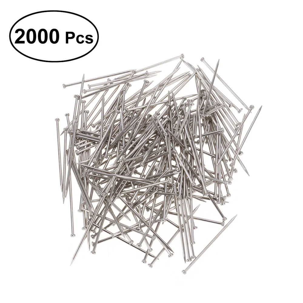 

2000 Pieces Head Fine Satin Pin Dressmaker Straight Offices for Jewelry Making Sewing and Craft