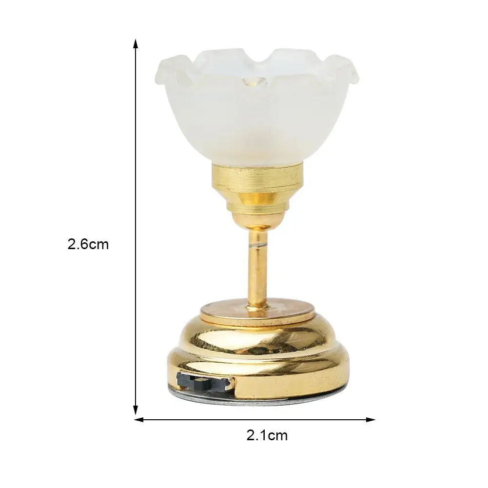 

2021 NEW 1 Flower-shaped Ceiling Light Metal 1:12 Dollhouse Lamp Wall Light Miniature Accessories Model Doll House Decorati K7E8