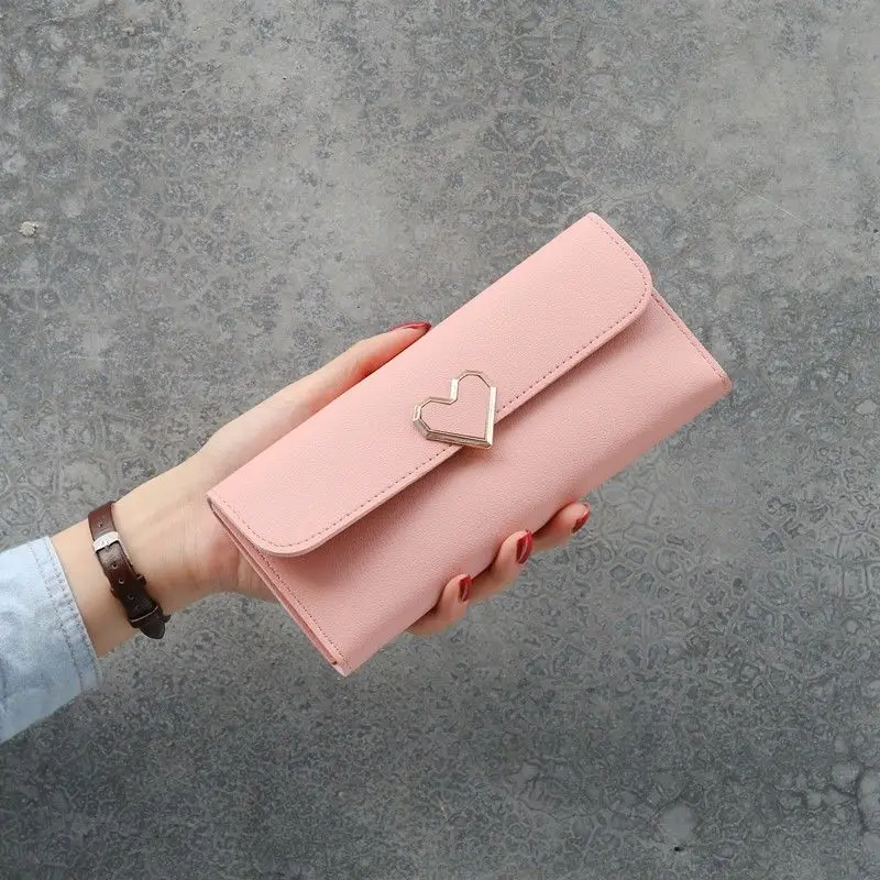 

Новый простой кошелек женский милый кошелек с пряжкой Женский кошелек женский длинный тонкий