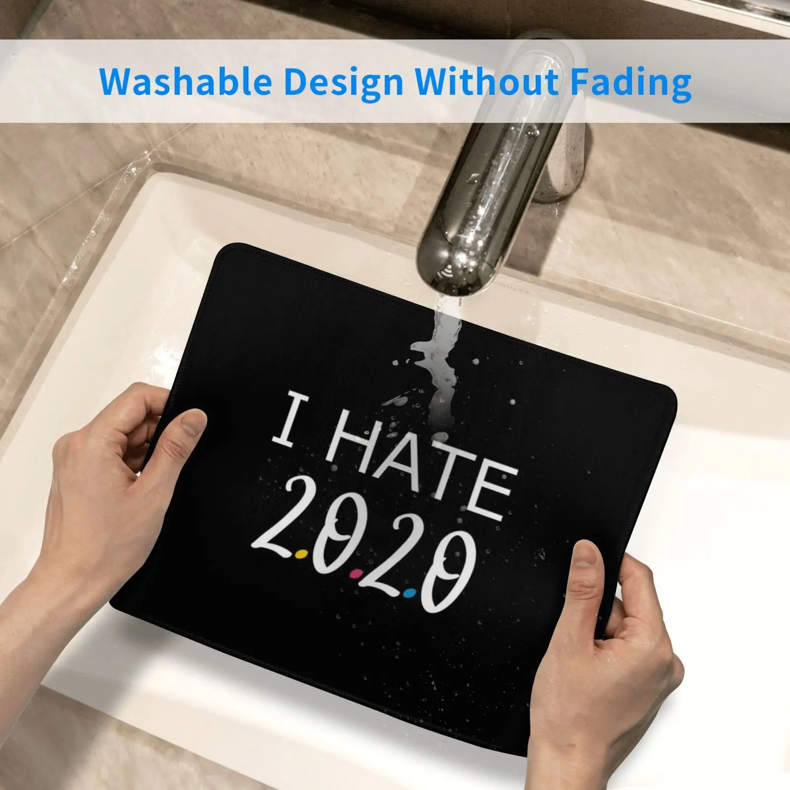 

I Hate 2021 Mouse Pad DIY Print I Hate 2021 I Hate 2021 Quarantine Scary Humor Black White Funny Gift