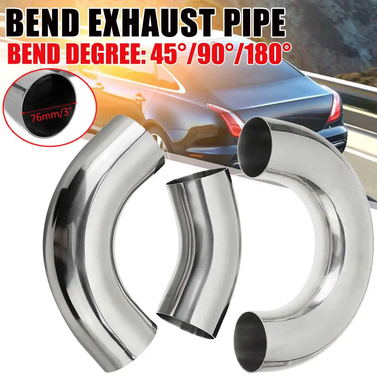 

Автомобильные аксессуары из нержавеющей стали 304, автомобильный глушитель выхлопной трубы превращается в трубу из нержавеющей стали для ум...